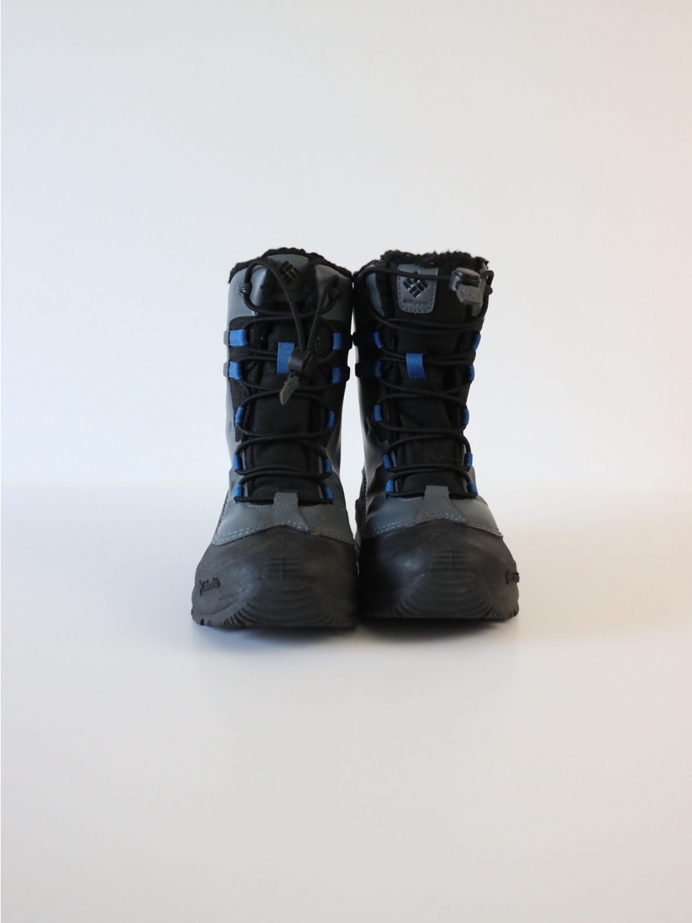 Kids Black and Blue Snow Boots